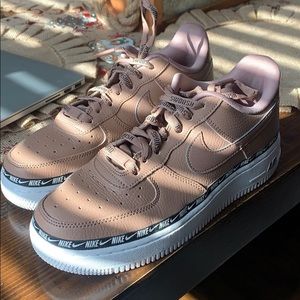 Brown Nike Air Force 1s